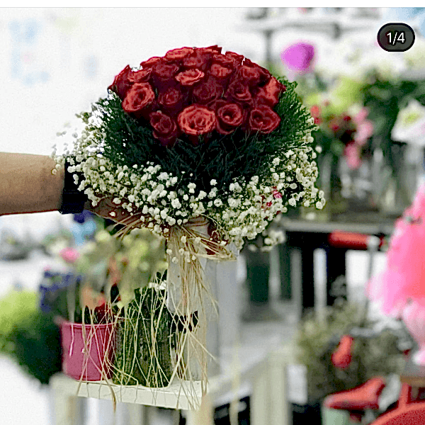 Bir Buket Kırmızı Gül  Resim 1